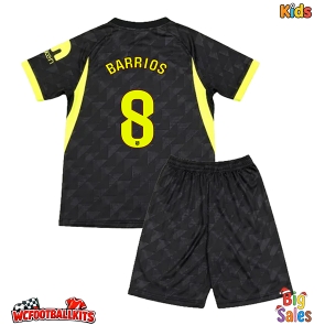 Atletico Madrid Pablo Barrios #8 Replica Away Stadium Kit for Kids 2026-27 Short Sleeve (+ pants)